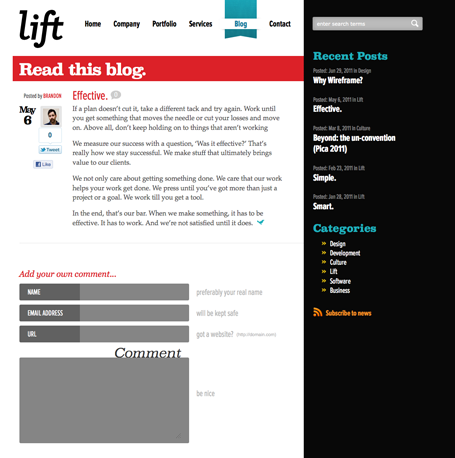 Lift Web site